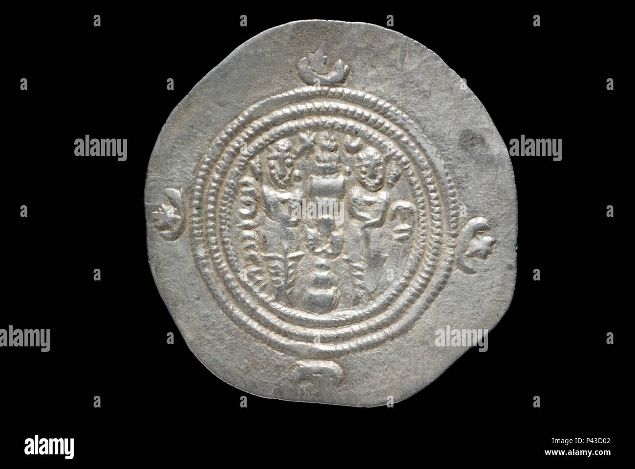 Sasanian Coin of Khusru II Stock Photo