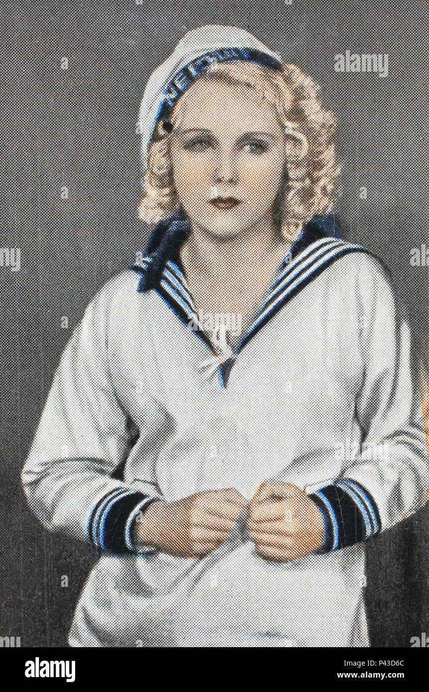 Anny Ondra 1903 -1987 was a Czech film actress. She was married to German boxing champion Max Schmeling, digital improved reproduction of an historical image Stock Photo