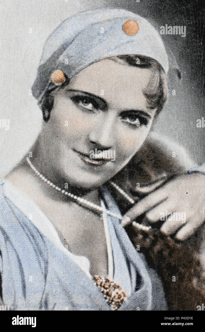 Olga Konstantinovna Chekhova, born Knipper, 14 April 1897-9 March 1980, Munich, West Germany, was a Russian-German actress, digital improved reproduction of an historical image Stock Photo