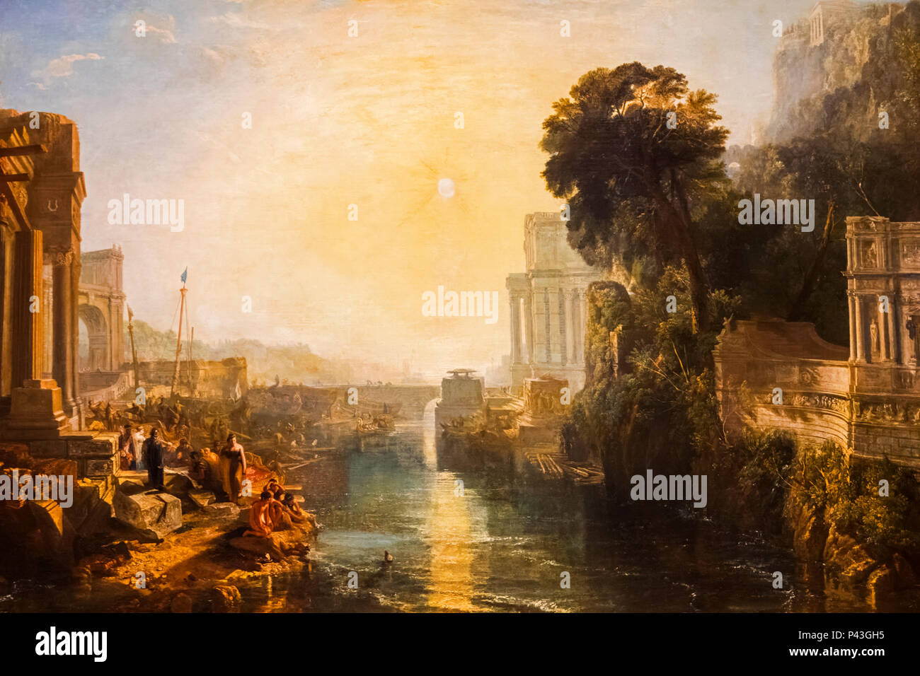Painting of Dido Building Carthage, or The Rise of the Carthaginian Empire by JWM Turner Stock Photo
