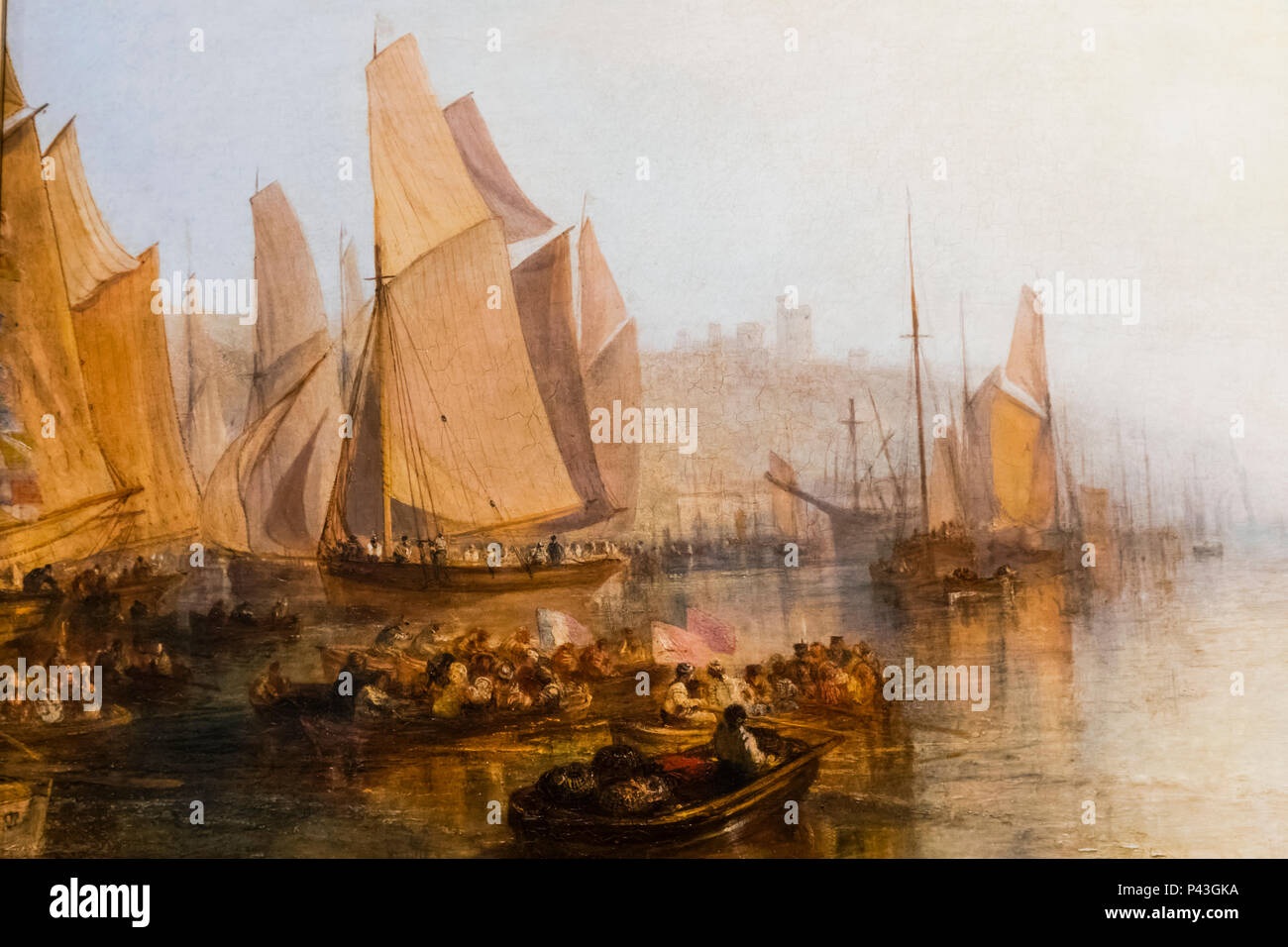 Painting of Lock East at Cowes on The Isle of Wight by JWM Turner Stock Photo