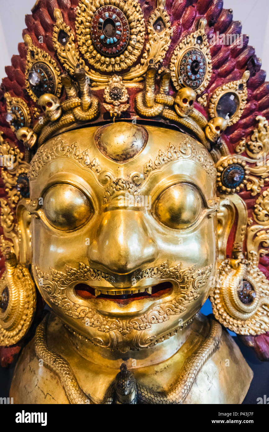 Bhairava Mask (1600-1700), Malla Period Stock Photo - Alamy