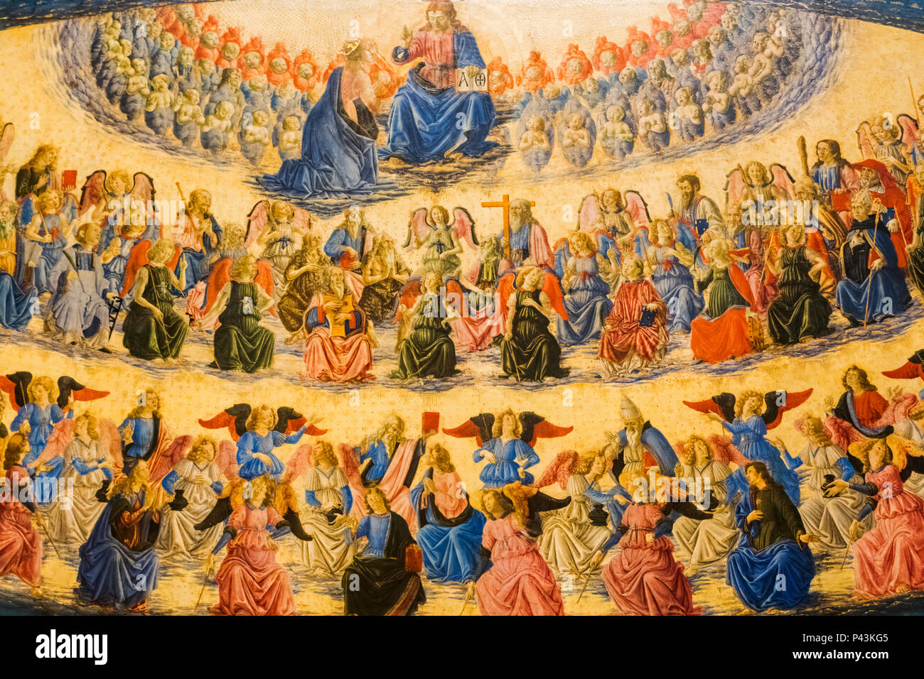 Painting Of The Assumption Of The Virgin By Francesco Botticini Dated