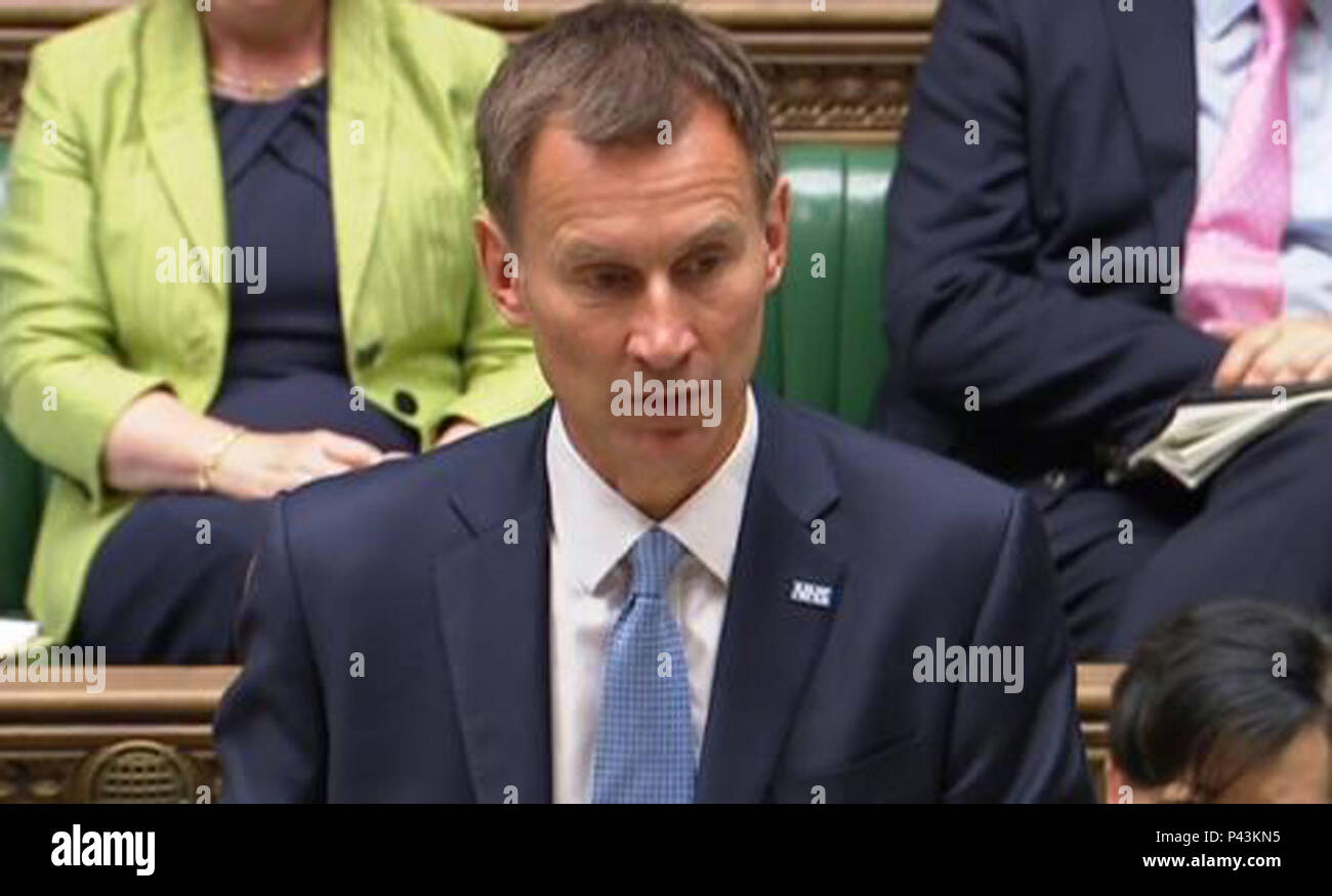 Health Secretary Jeremy Hunt issues a statement on Gosport Hospital in ...