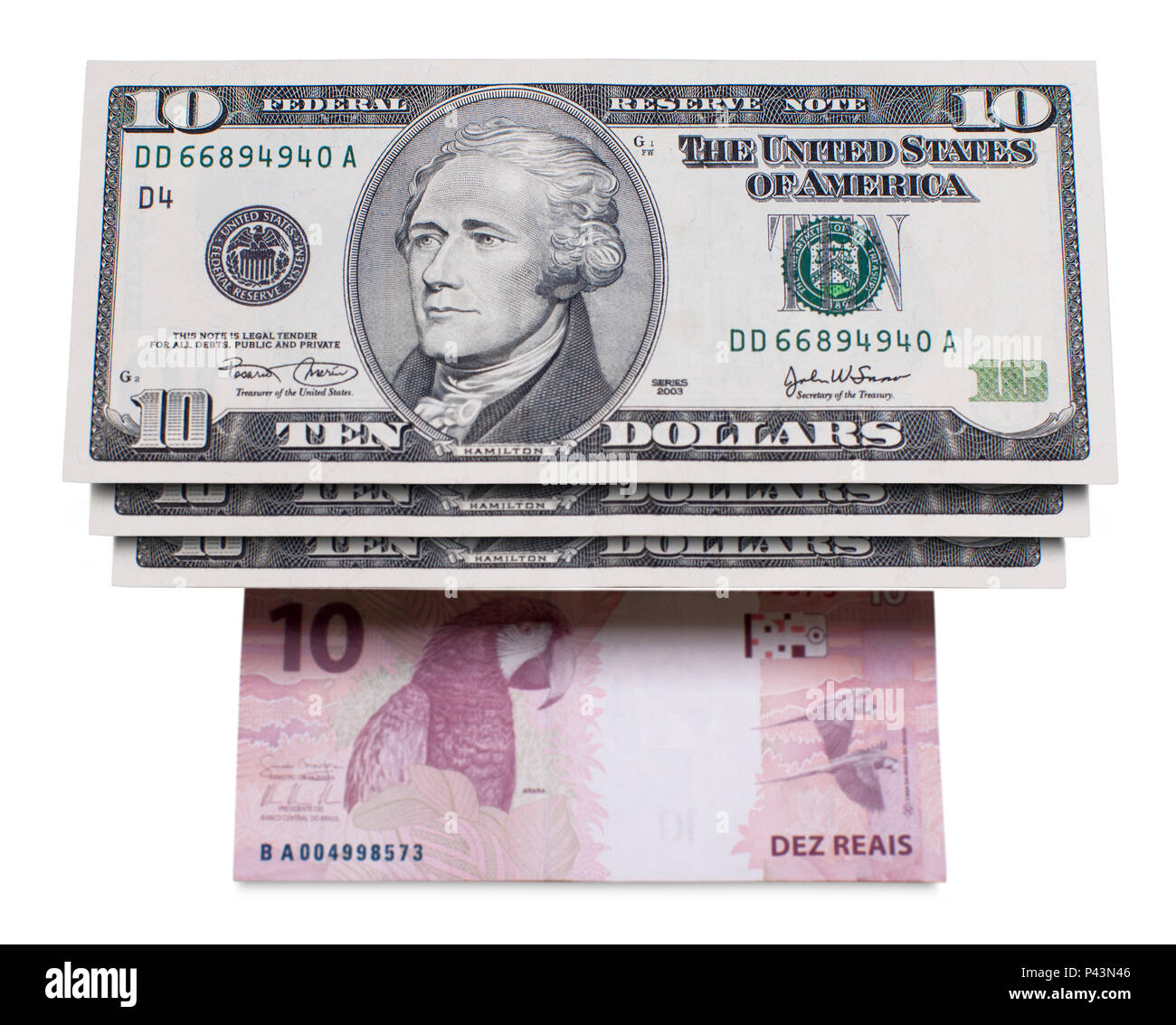Nota De Dez Dolares Preto E Branco