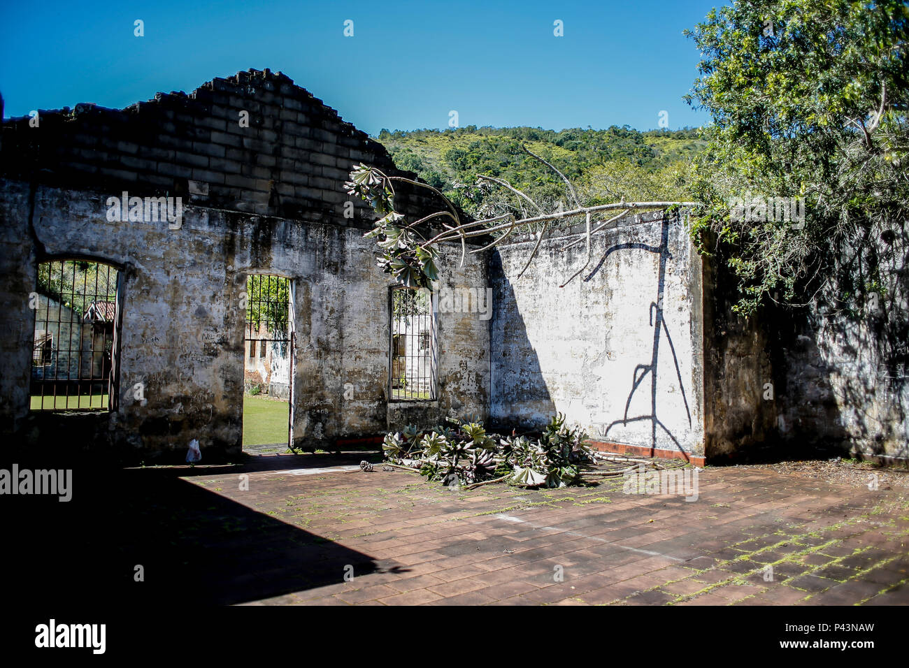 22-08-2013 - Ruinas do PresÃdio do Parque Estadual Ilha Anchieta no Litoral Paulista. Foto Rafael Neddermeyer Stock Photo
