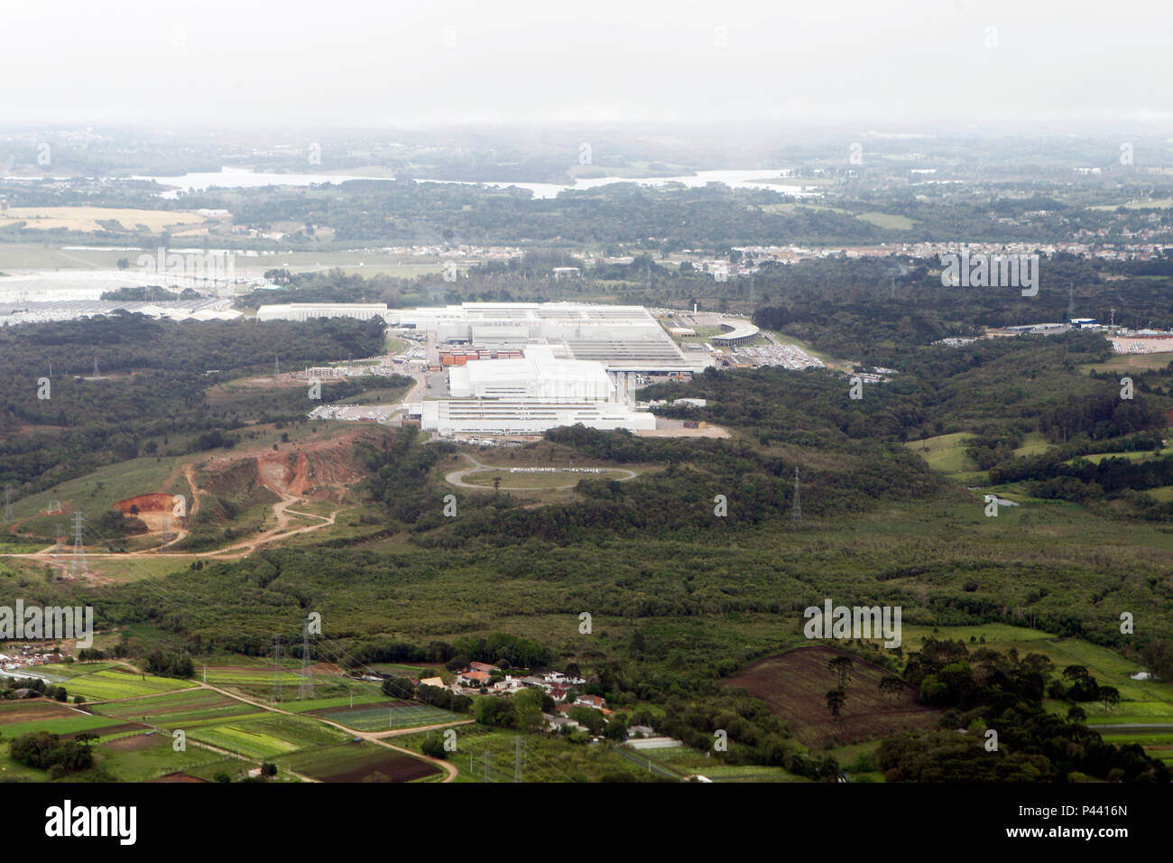 Vista de aÃ©rea de regiÃ£o rural prÃ³xima a Curitiba. Curitiba, 22/10/2013./ Foto: Rodolfo Buhrer / La Imagem. Stock Photo