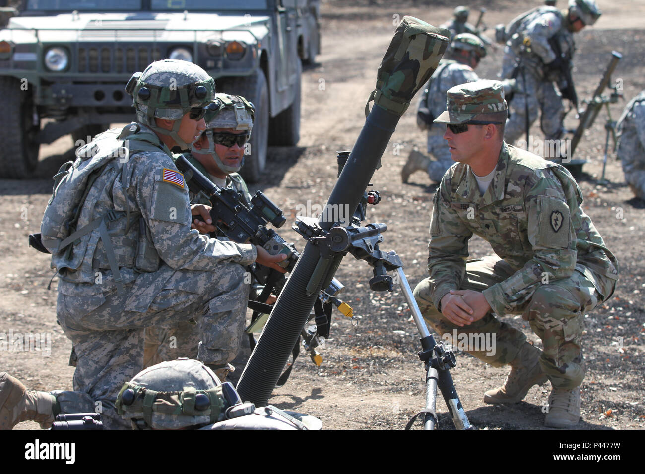 Hawaii’s 25th Infantry Division observer-coach-trainer conferred with ...