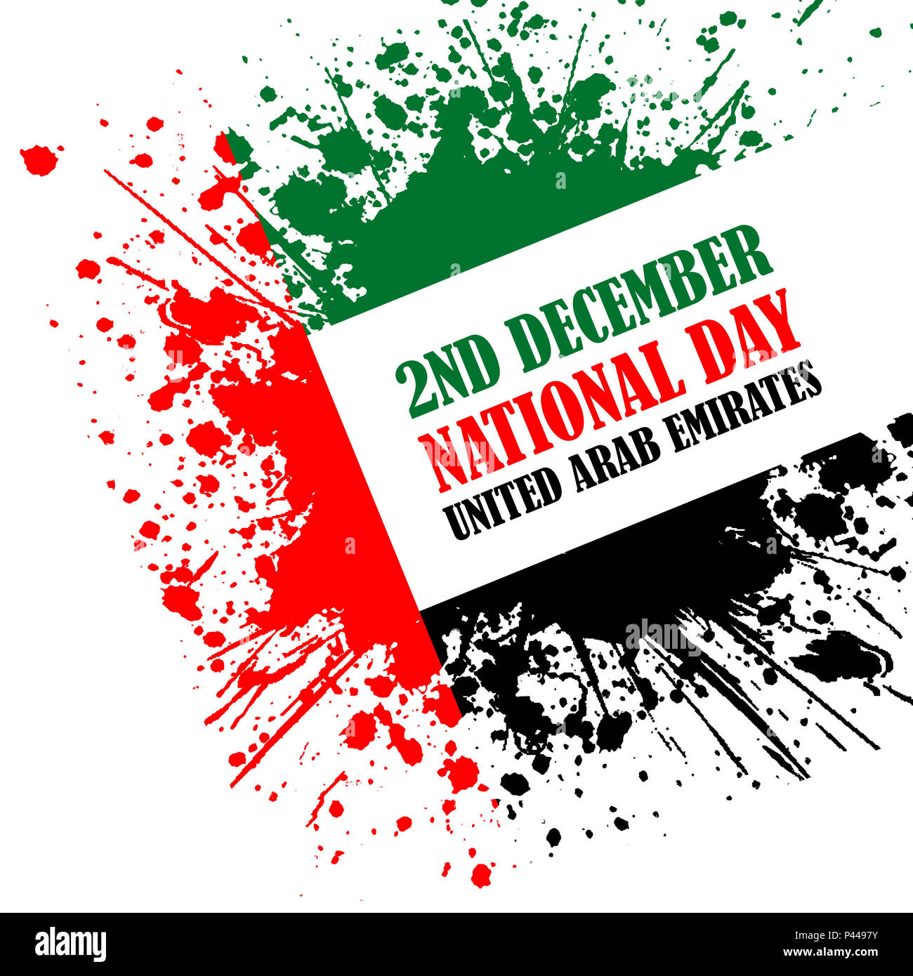 Grunge style image for United Arab Emirates National Day celebration Stock Photo