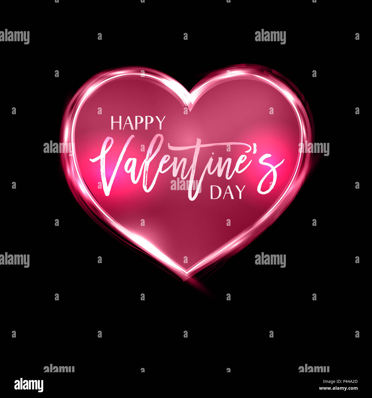 Valentines Day background with a neon heart design Stock Photo - Alamy