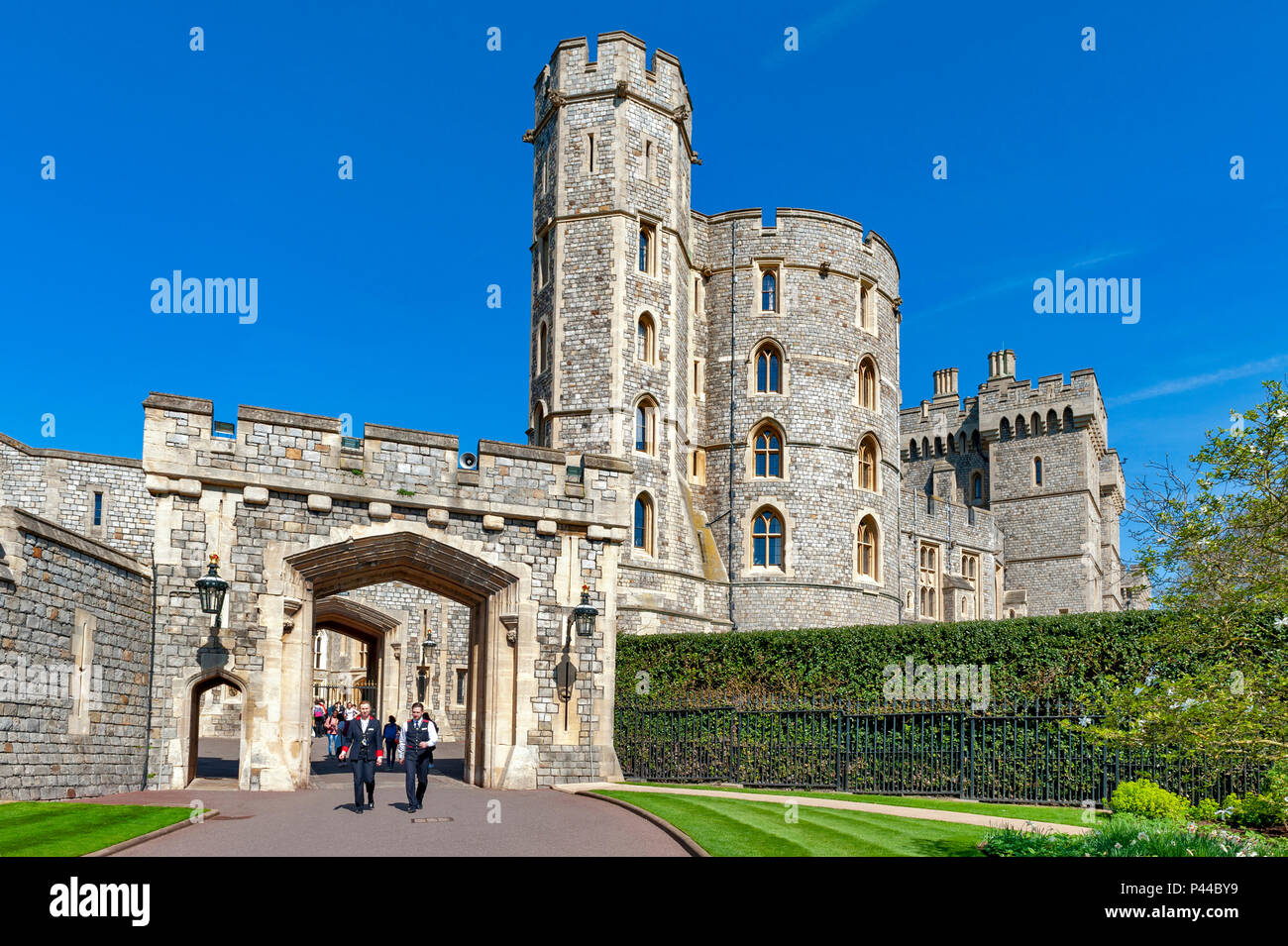 Edward III Tower at the main entrance to Windsor Castle, a royal