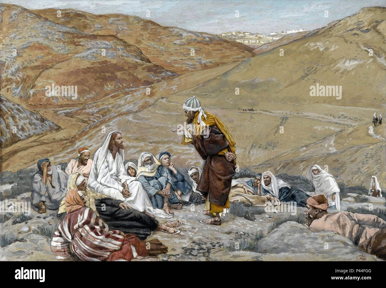 Tissot  James Jacques - the Life of Christ - Is It Lawful to Give Tribute to Caesar Stock Photo