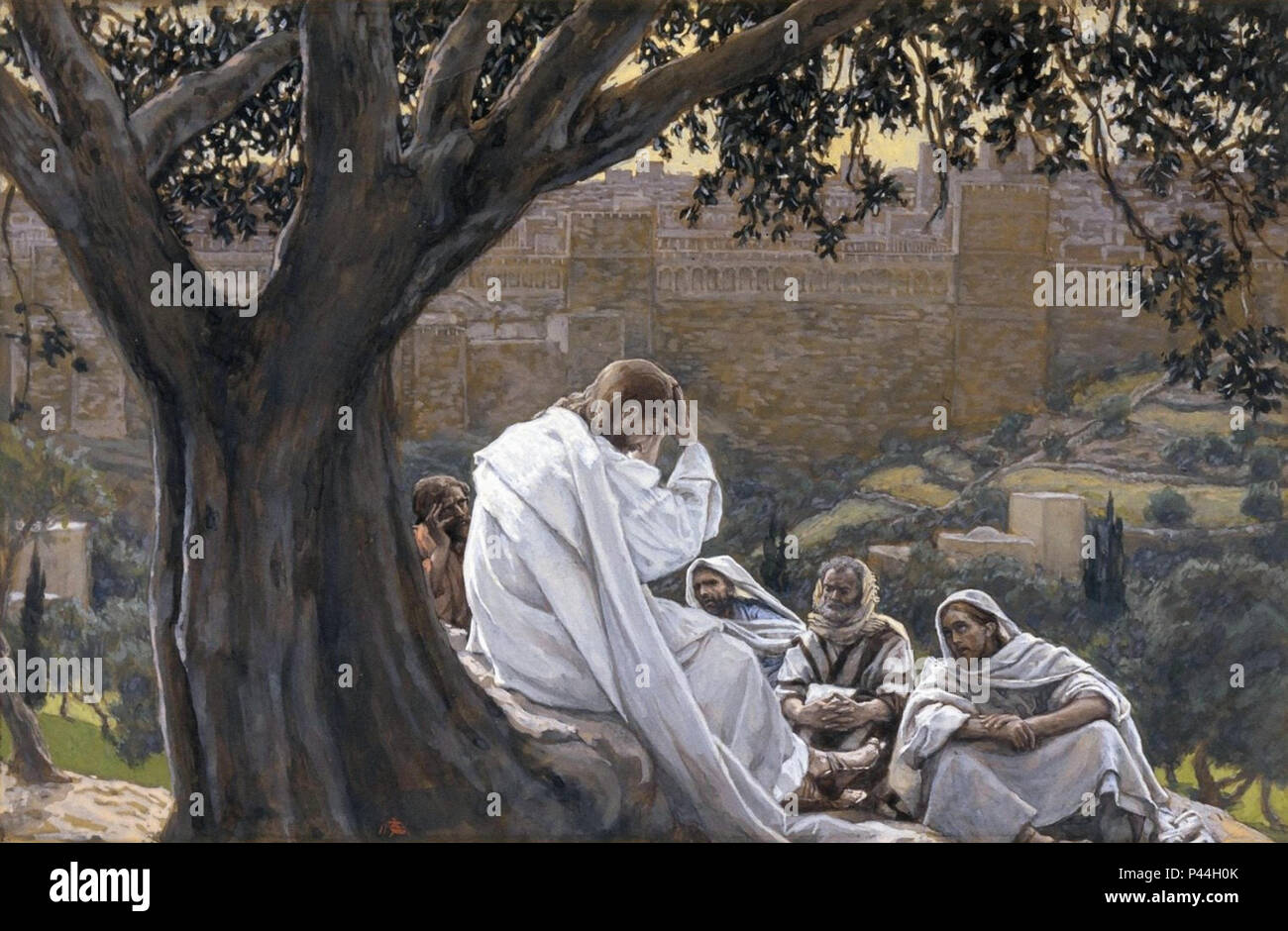 Tissot  James Jacques - the Life of Christ - the Prophecy of the Destruction of the Temple Stock Photo