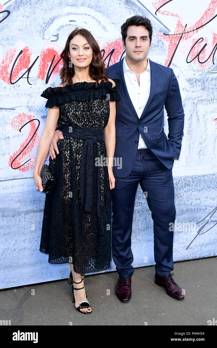 Olga Kurylenko and guest attending the Serpentine Summer Party 2018