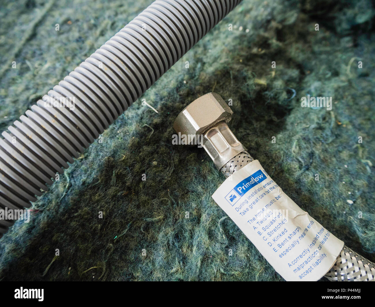 Washing machine connection pipes Stock Photo Alamy