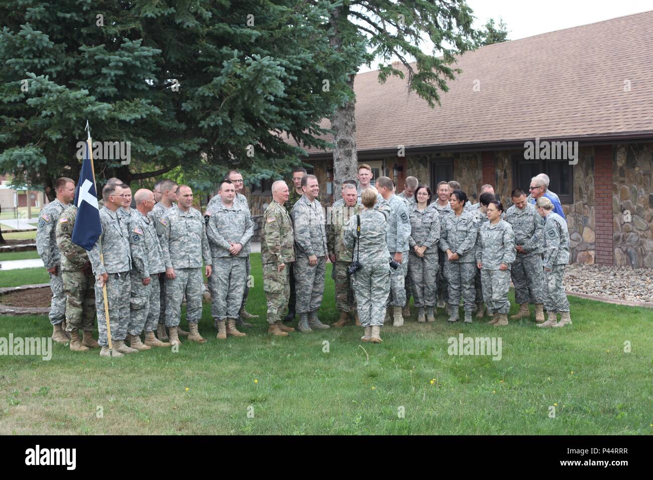 U.S. Soldiers with the South Dakota Army National Guard attend a prayer ...