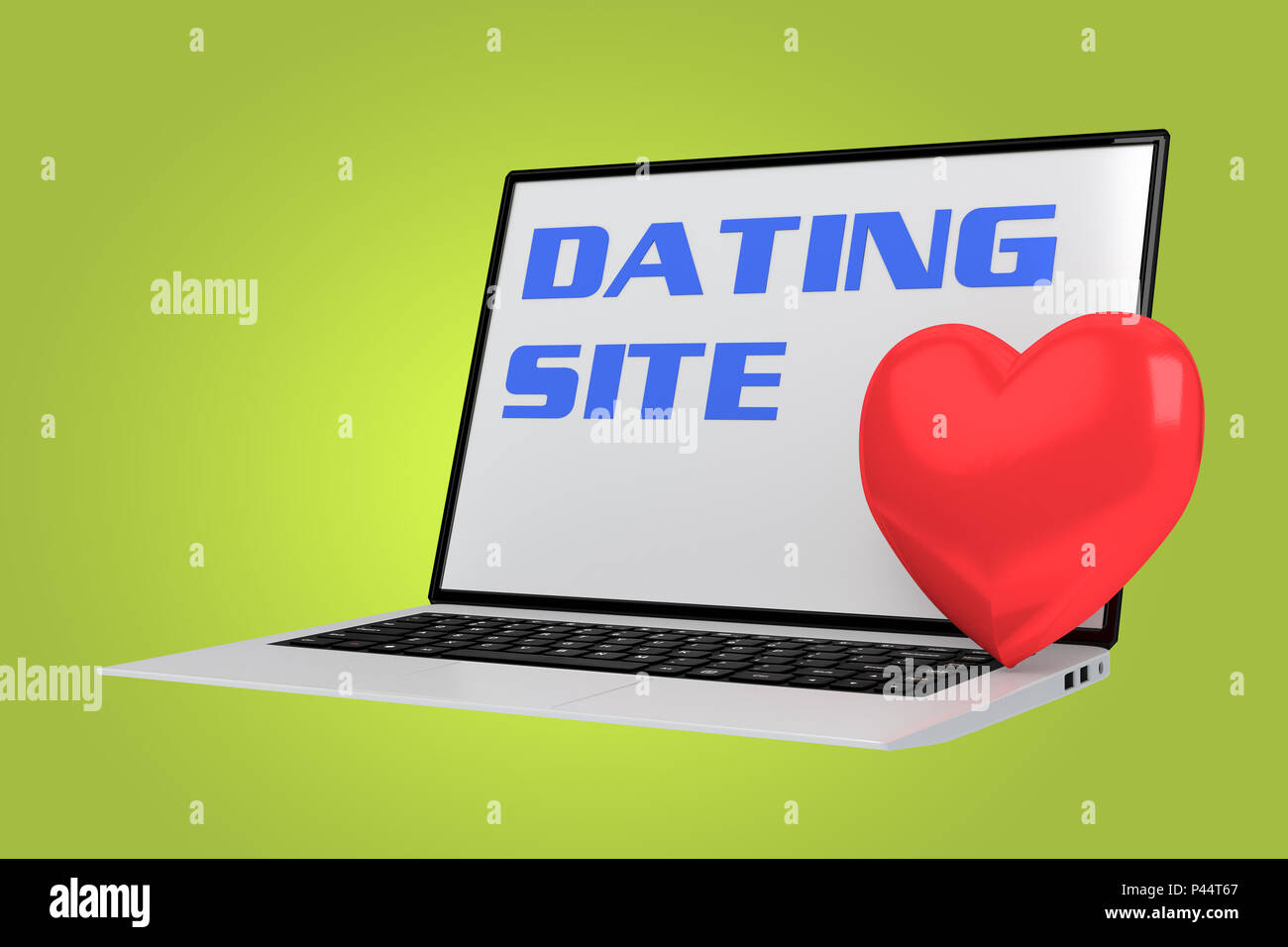 3D illustration of DATING SITE script with red heart placed on the keyboard  Stock Photo - Alamy
