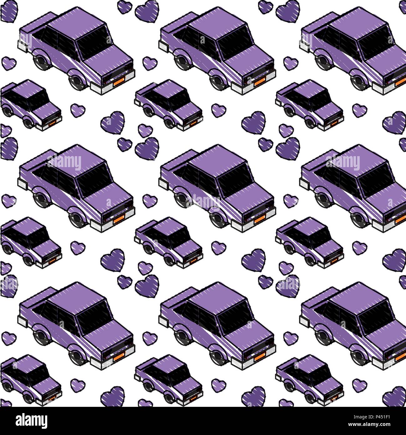 sedan car isometric pattern Stock Vector Image & Art - Alamy