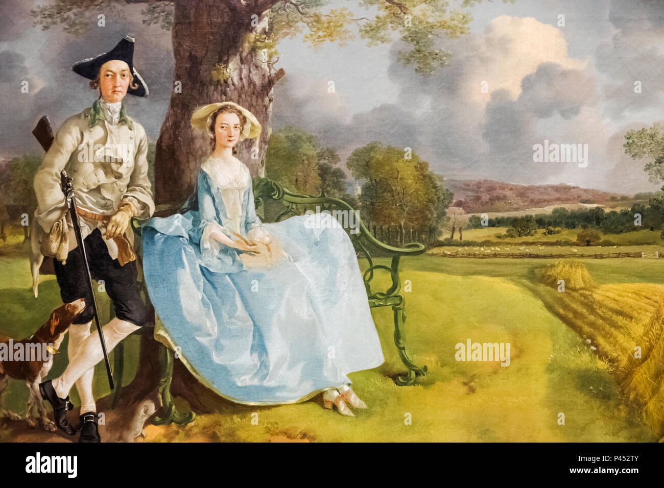 Painting of Mr and Mrs Andrews by Thomas Gainsborough dated 1750 Stock Photo