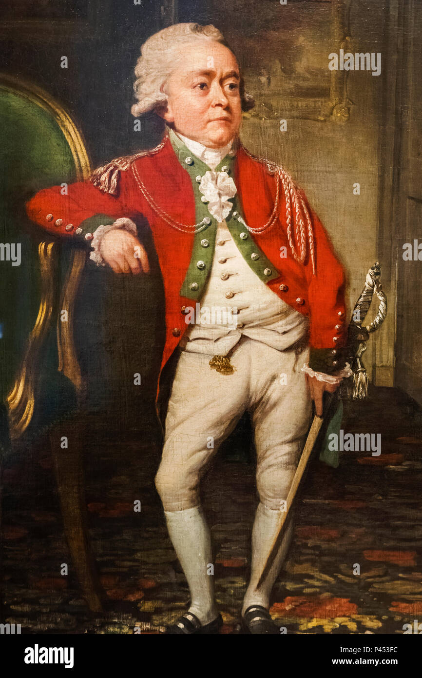 Portrait of Joseph Boruwlaski by Philip Reinagle dated 1783 Stock Photo