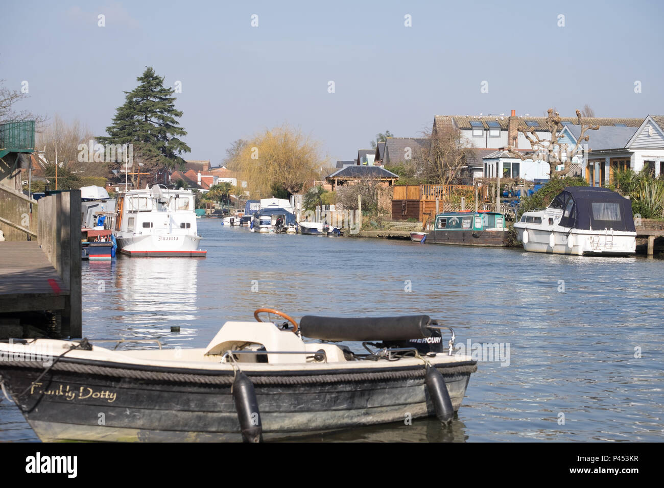 thames ditton river front river thames Stock Photo Alamy