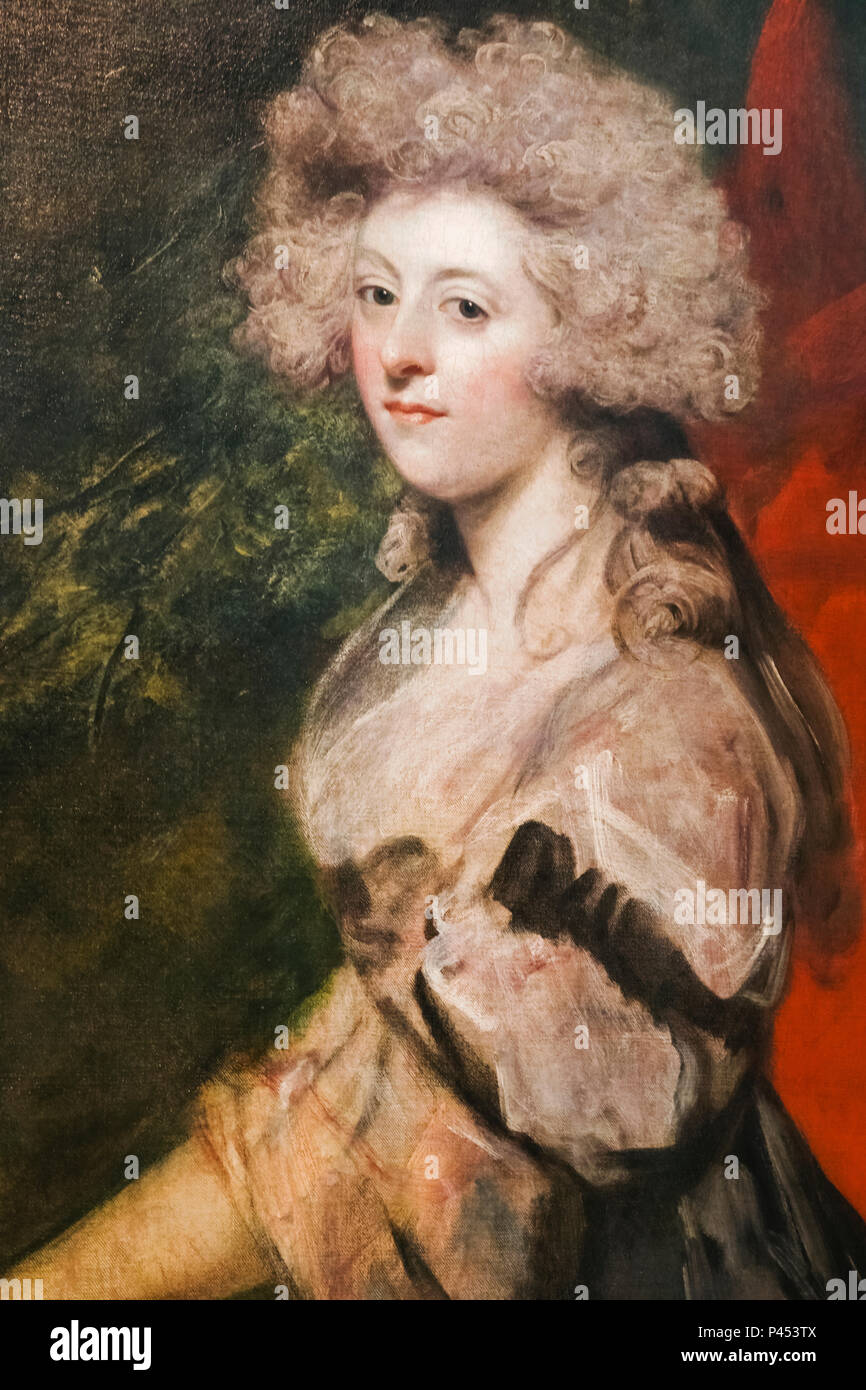 Portrait of Maria Anne Fitzherbert by Sir Joshua Reynolds dated 1788 Stock Photo