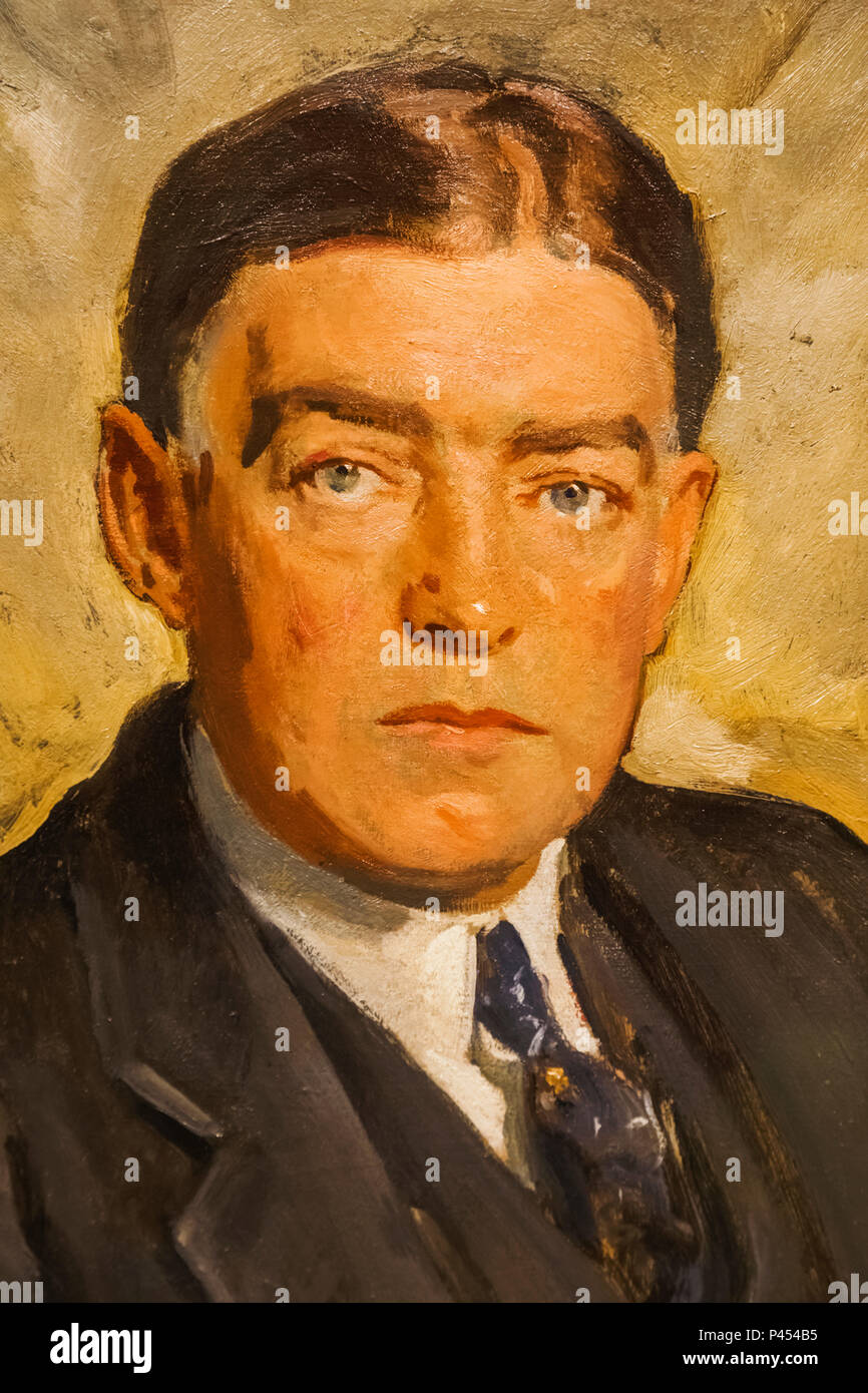 Portrait of Sir Ernest Shackleton by Reginald Grenville Eves dated 1921
