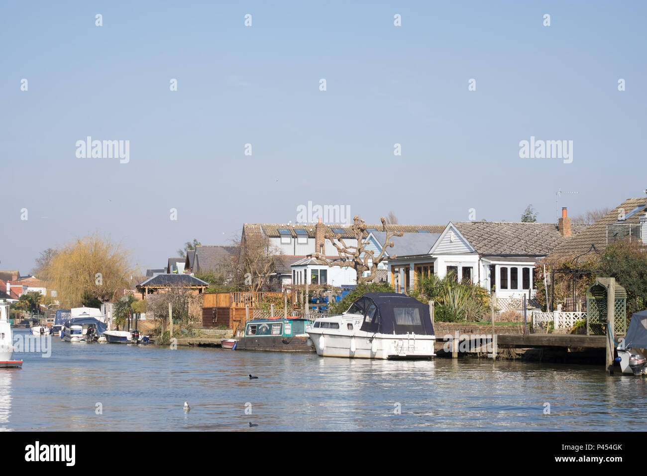 thames ditton river front river thames Stock Photo Alamy