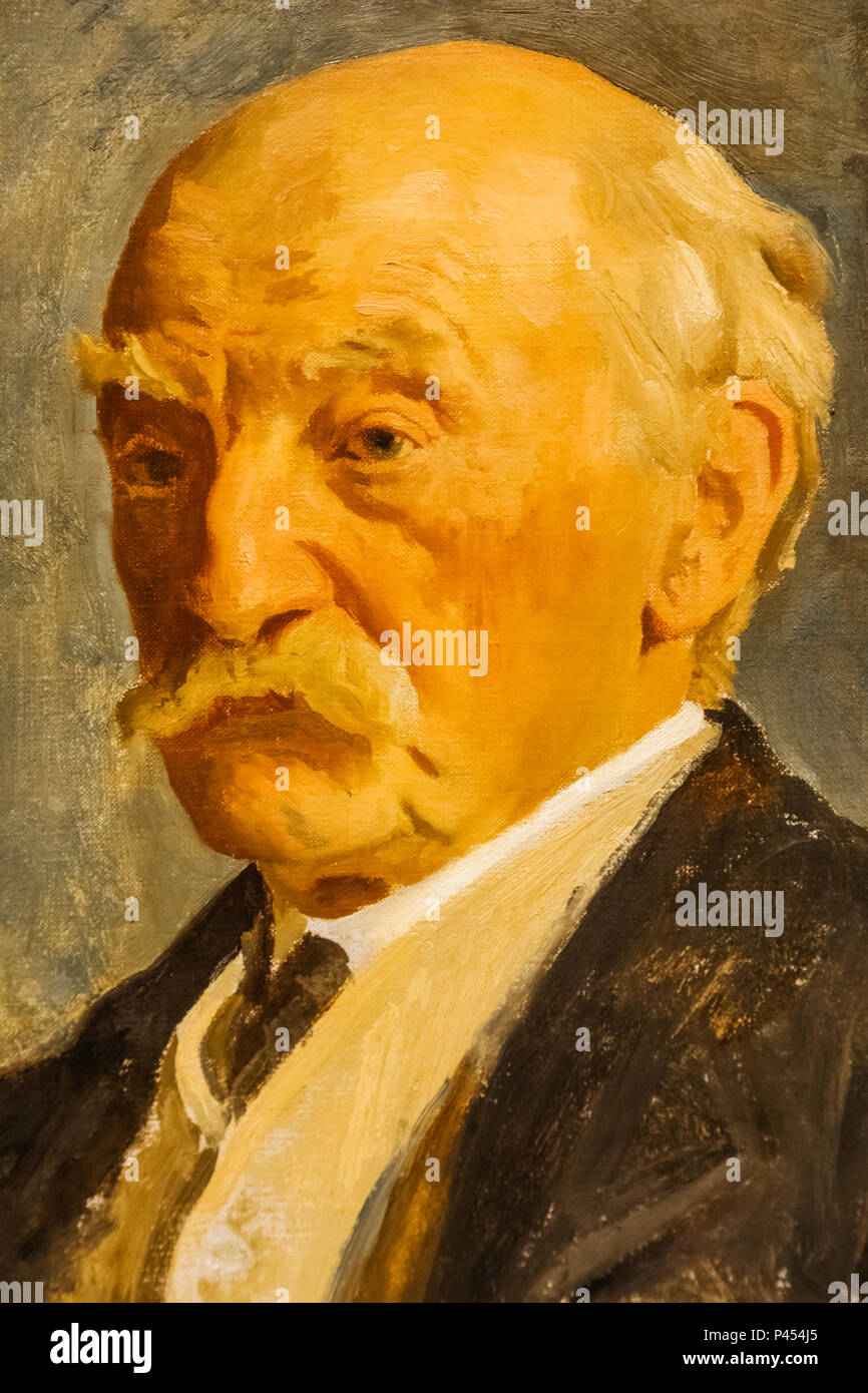 Portrait of Thomas Hardy by Reginald Grenville Eves dated 1923 Stock Photo