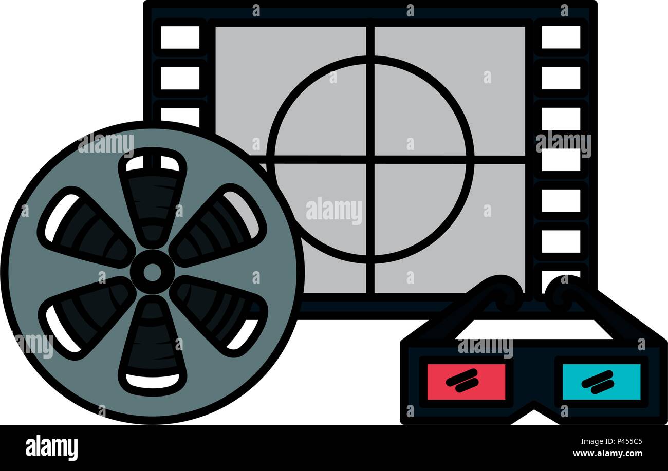 cinema entertainment set icons Stock Vector Image & Art - Alamy