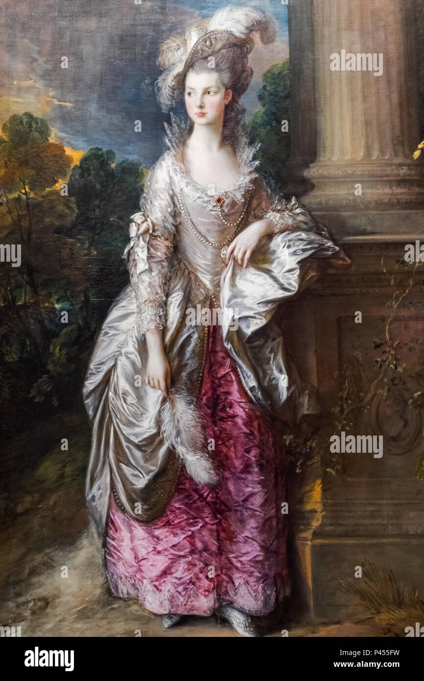 Painting titled 'The Honourable Mrs Graham' by Thomas Gainsborough dated 1775 Stock Photo