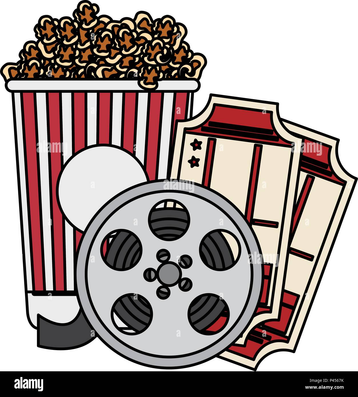cinema entertainment set icons Stock Vector Image & Art - Alamy