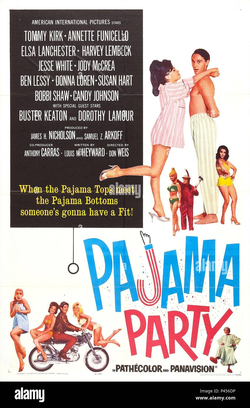 Original Film Title: PAJAMA PARTY.  English Title: PAJAMA PARTY.  Film Director: DON WEIS.  Year: 1964. Credit: AMERICAN INTERNATIONAL PICTURES / Album Stock Photo