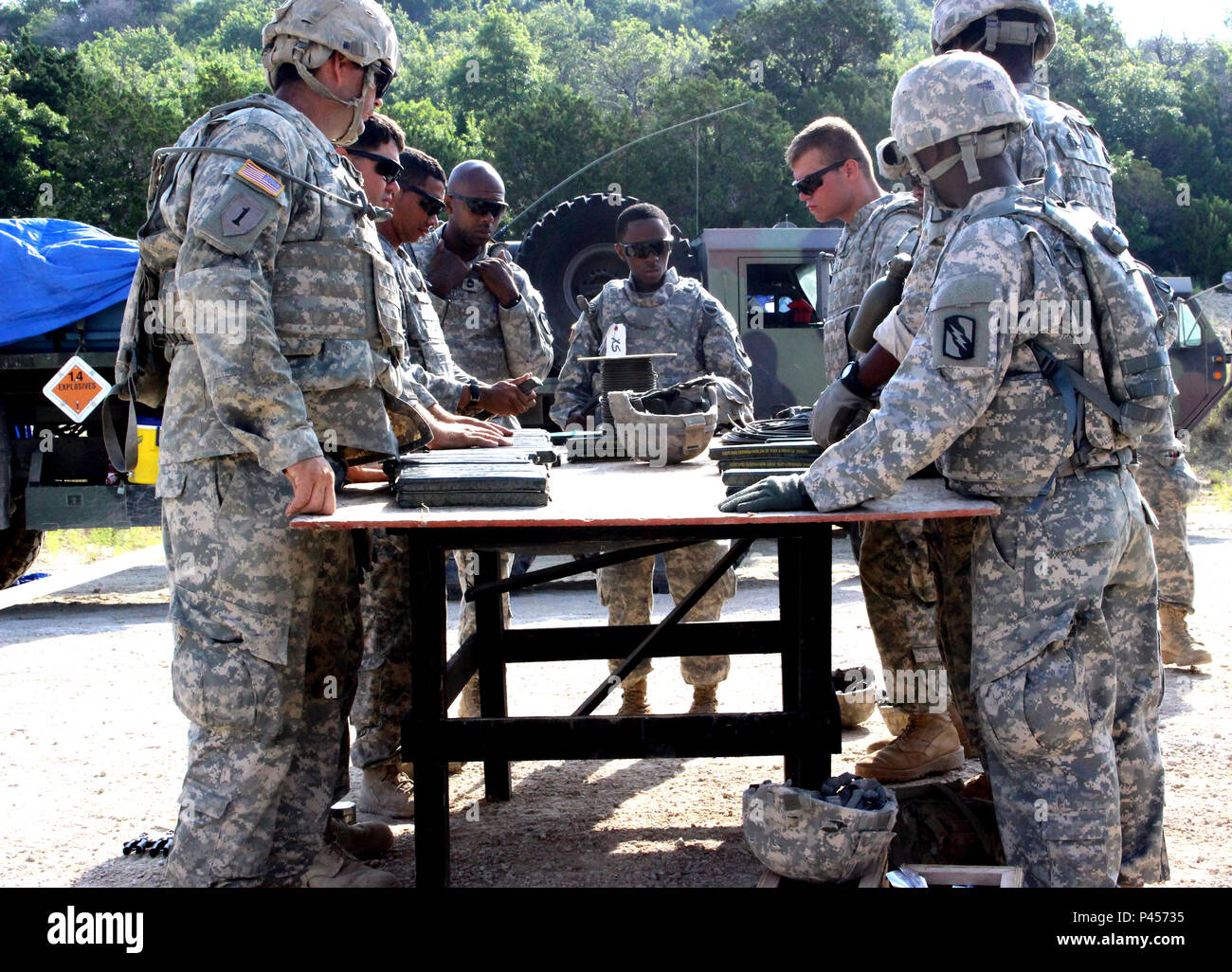 Soldiers Of Company B, Special Troops Battalion, 155th Armored Brigade ...