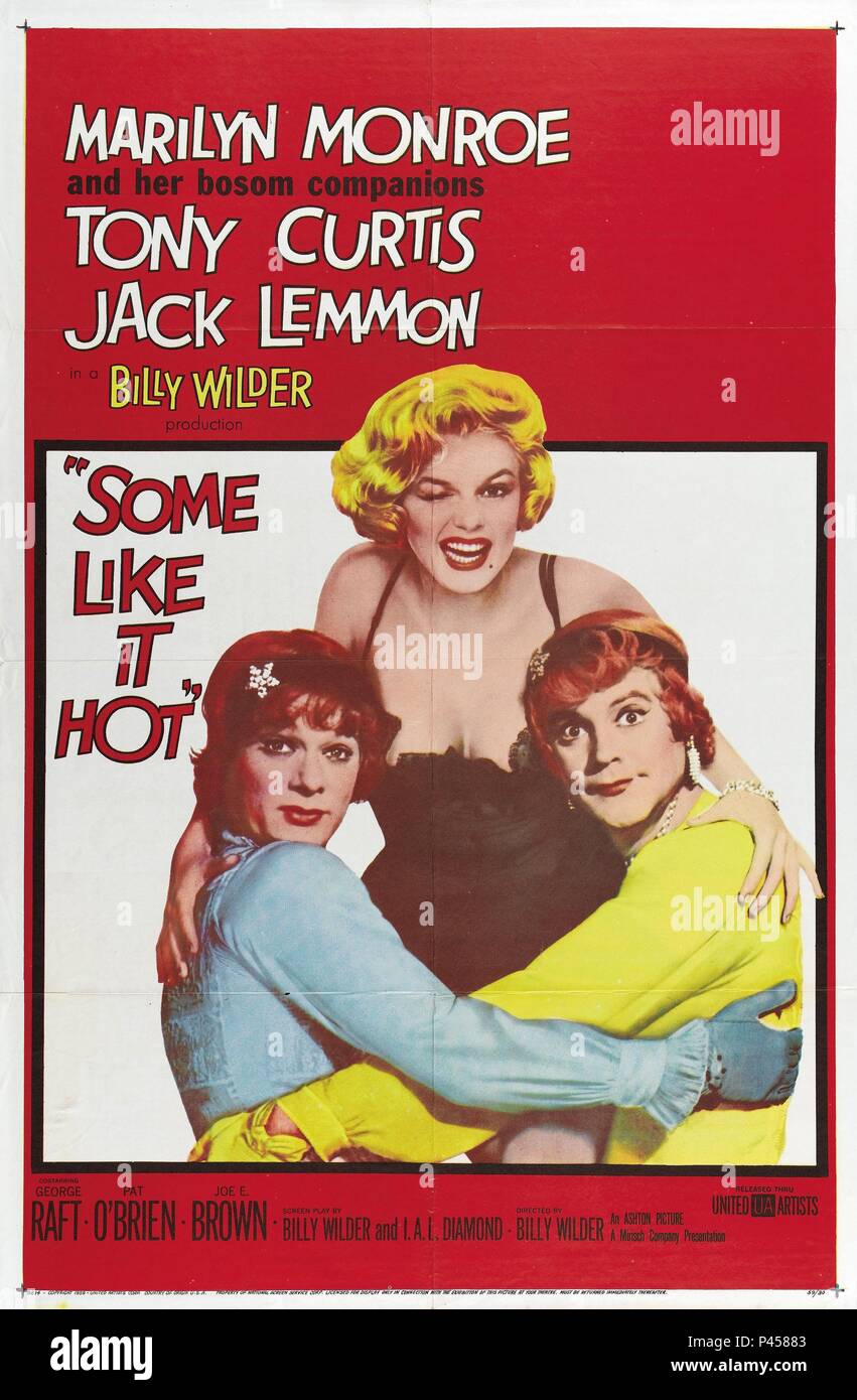 Original Film Title: SOME LIKE IT HOT.  English Title: SOME LIKE IT HOT.  Film Director: BILLY WILDER.  Year: 1959. Credit: UNITED ARTISTS / Album Stock Photo