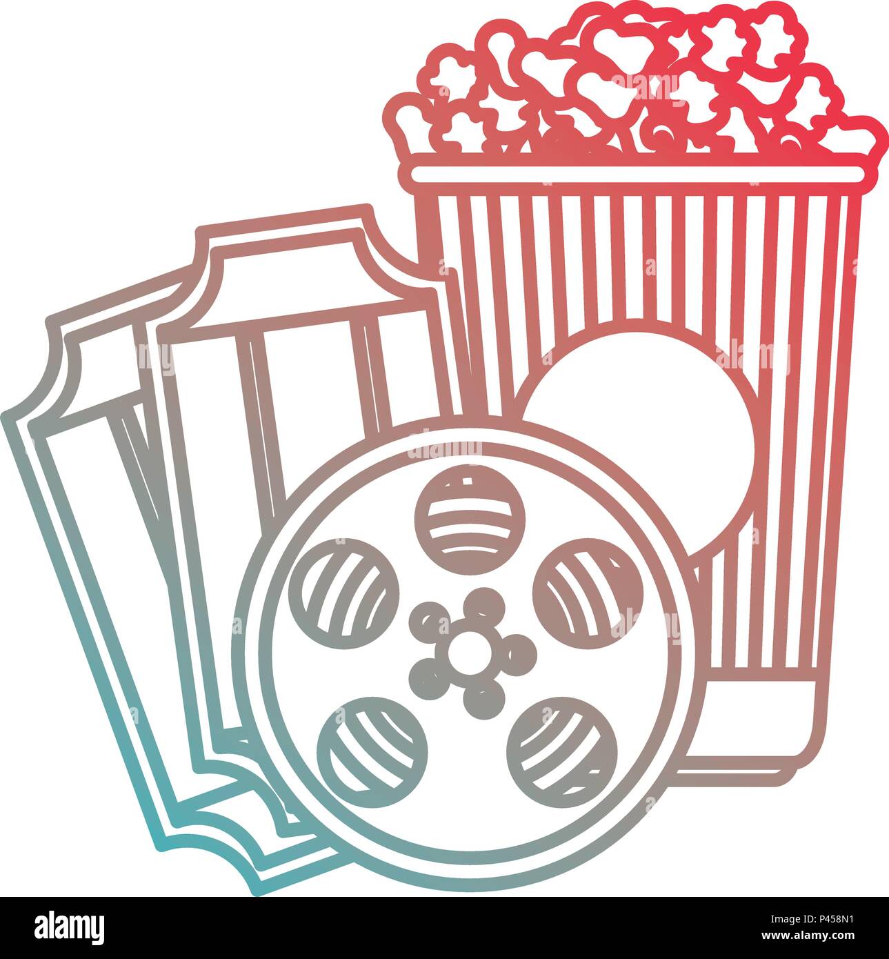 cinema entertainment set icons Stock Vector Image & Art - Alamy