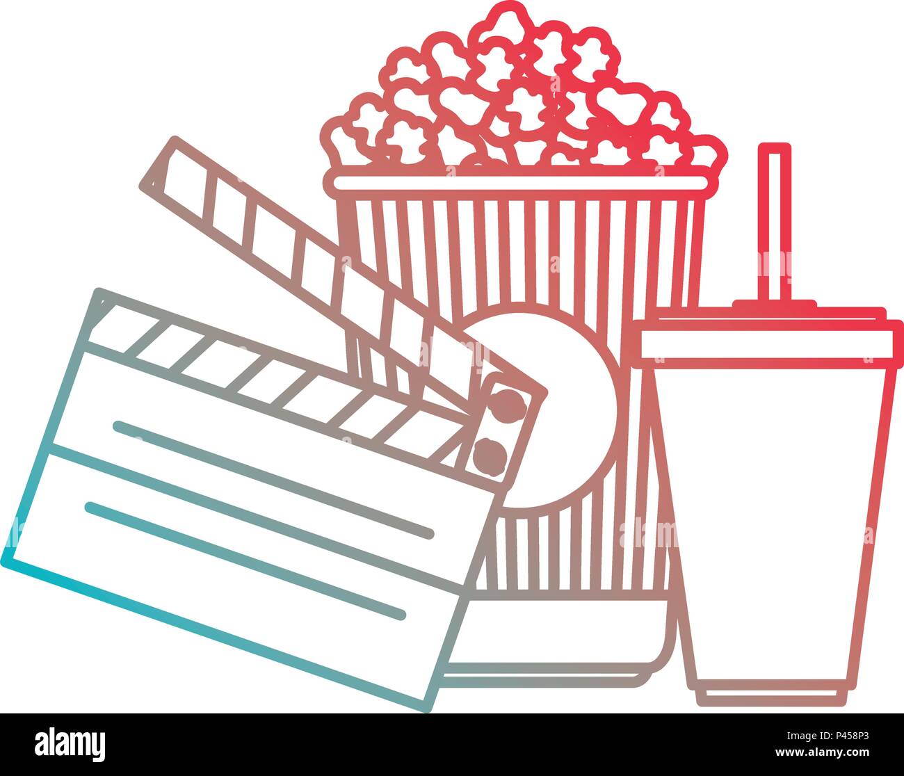 cinema entertainment set icons Stock Vector Image & Art - Alamy