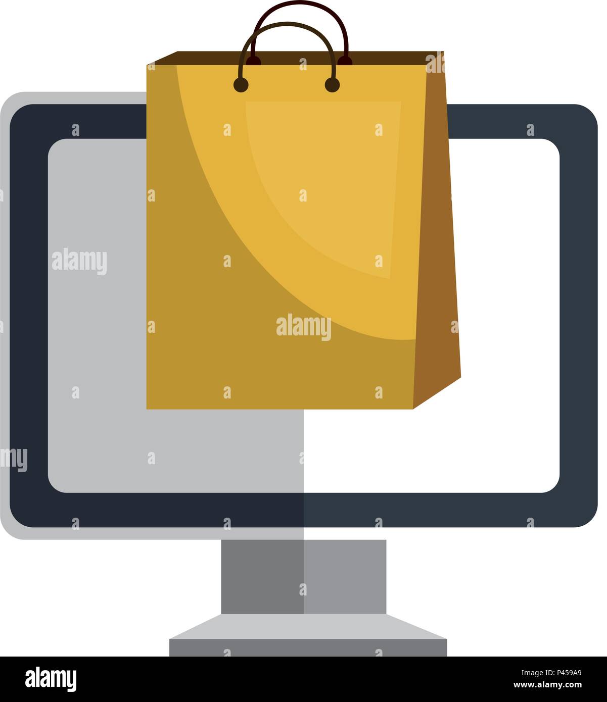electronic commerce with monitor computer Stock Vector Image & Art - Alamy