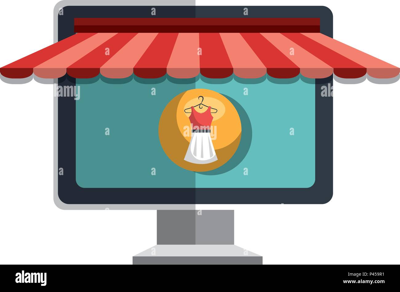 electronic commerce with monitor computer Stock Vector Image & Art - Alamy