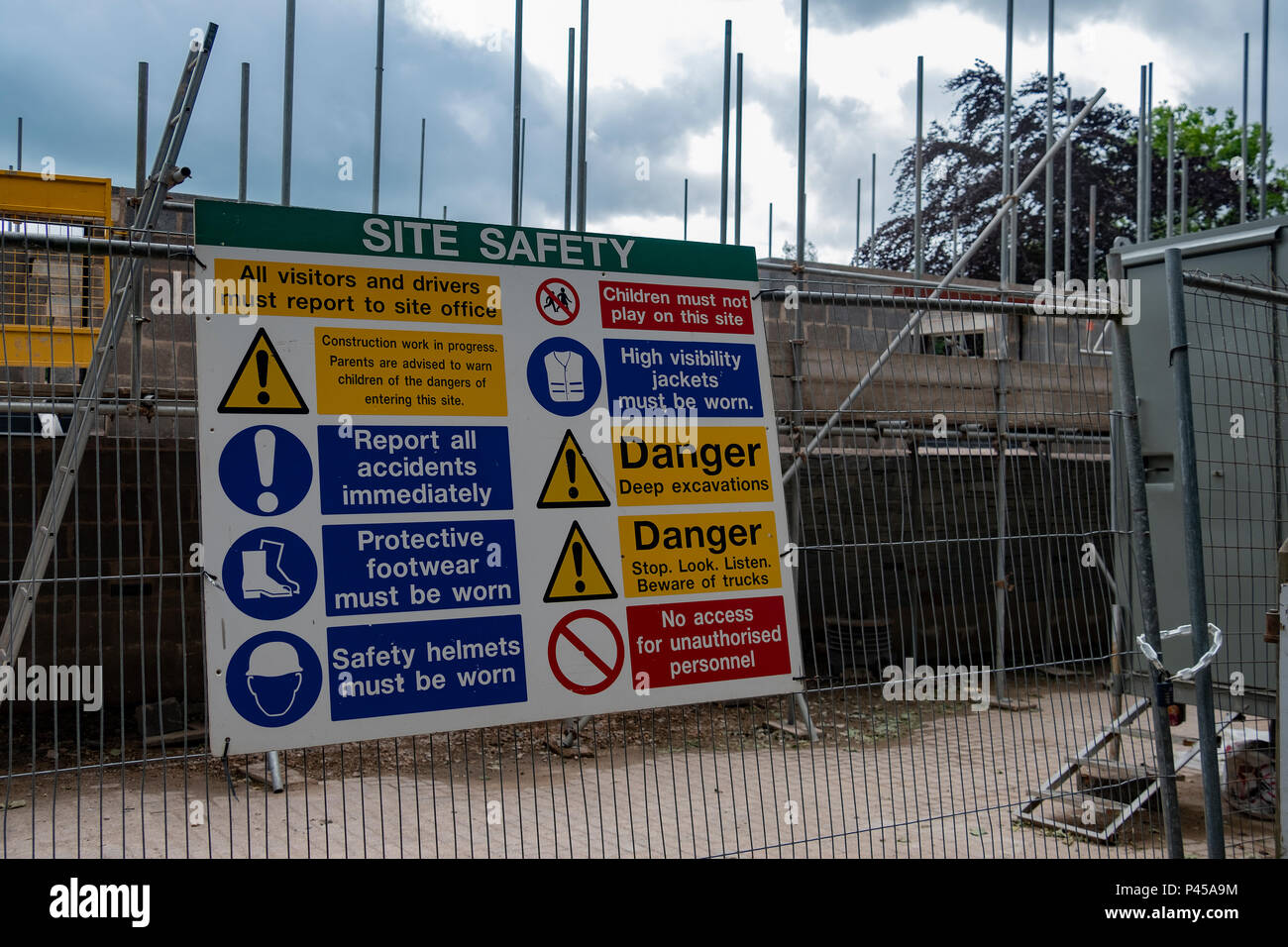 Health and Safety Boards Stock Photo Alamy