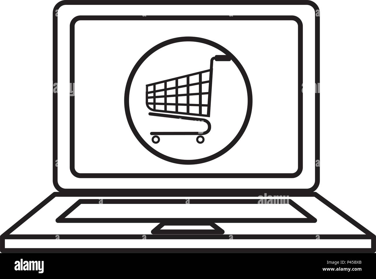 electronic commerce with laptop Stock Vector Image & Art - Alamy