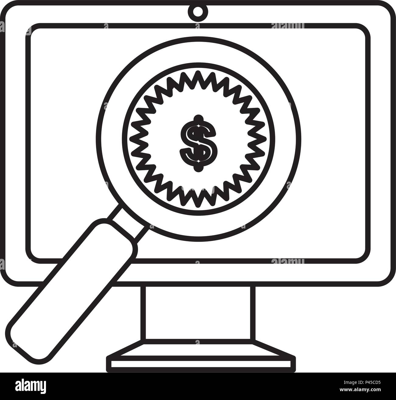 electronic commerce with monitor computer Stock Vector Image & Art - Alamy