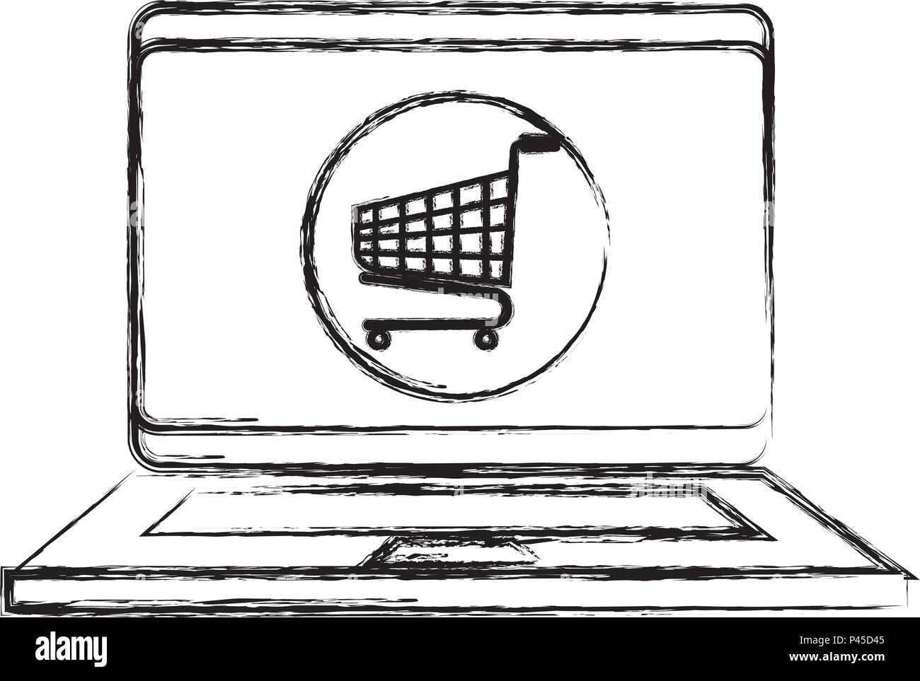 electronic commerce with laptop Stock Vector Image & Art - Alamy