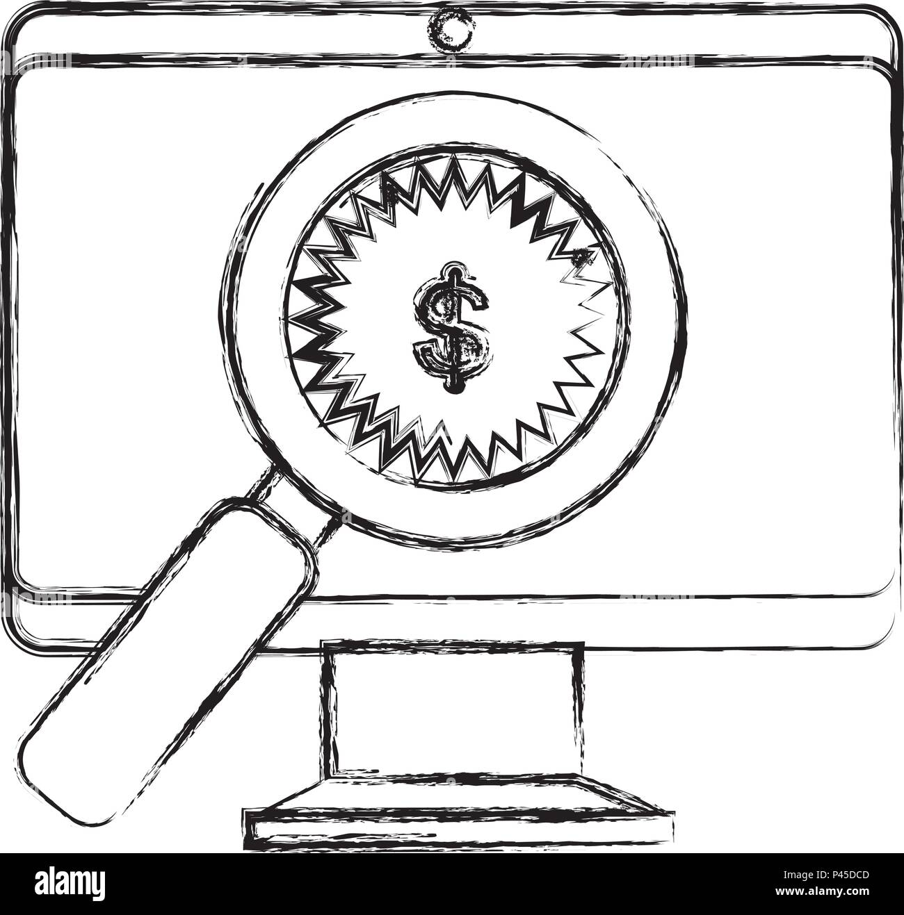 electronic commerce with monitor computer Stock Vector Image & Art - Alamy