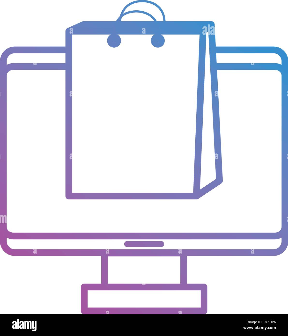 electronic commerce with monitor computer Stock Vector Image & Art - Alamy
