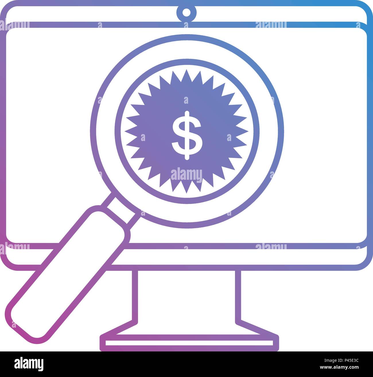 electronic commerce with monitor computer Stock Vector Image & Art - Alamy
