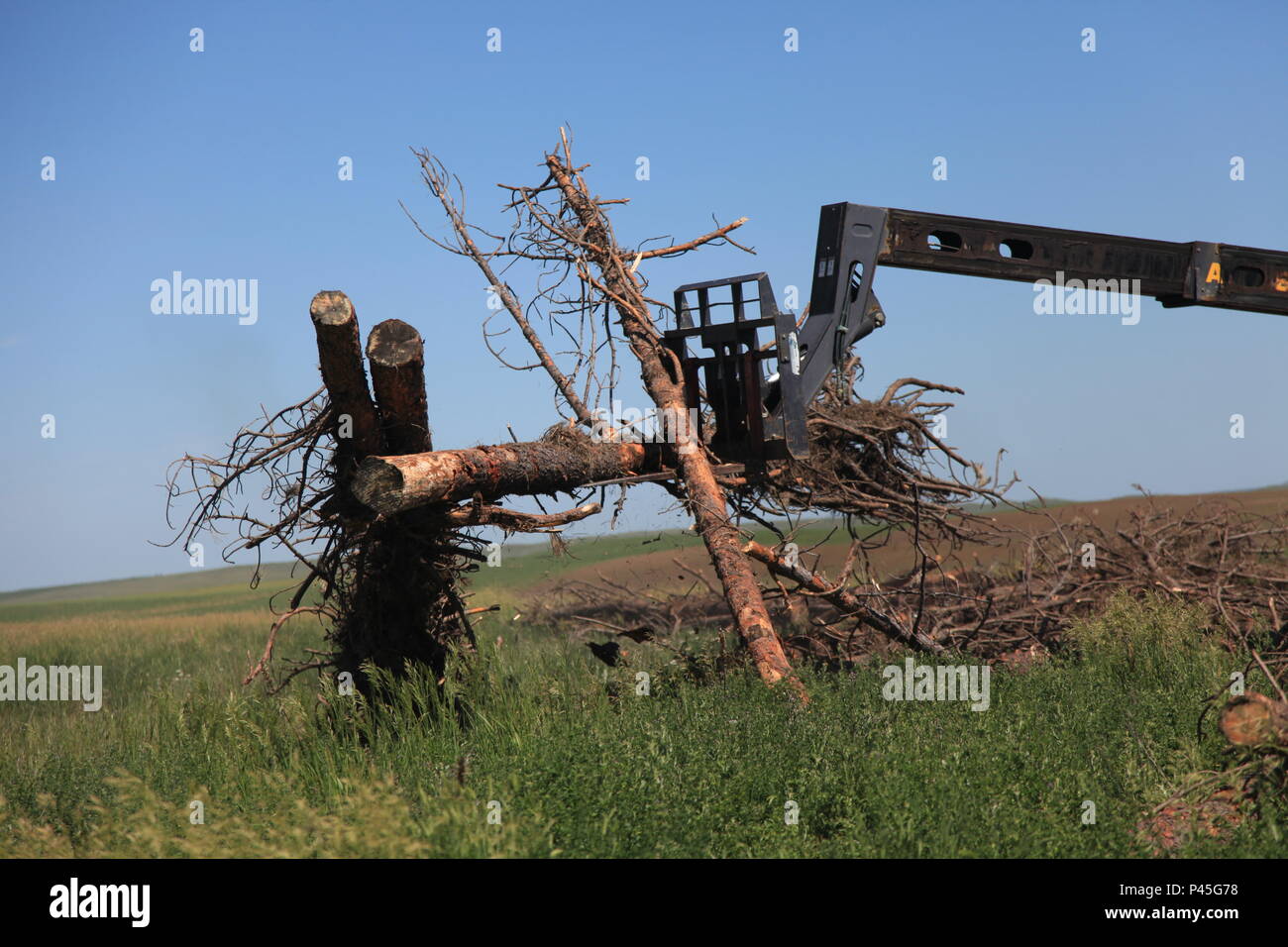The Cheyenne River Housing Authority operates a Case Extended Boom in