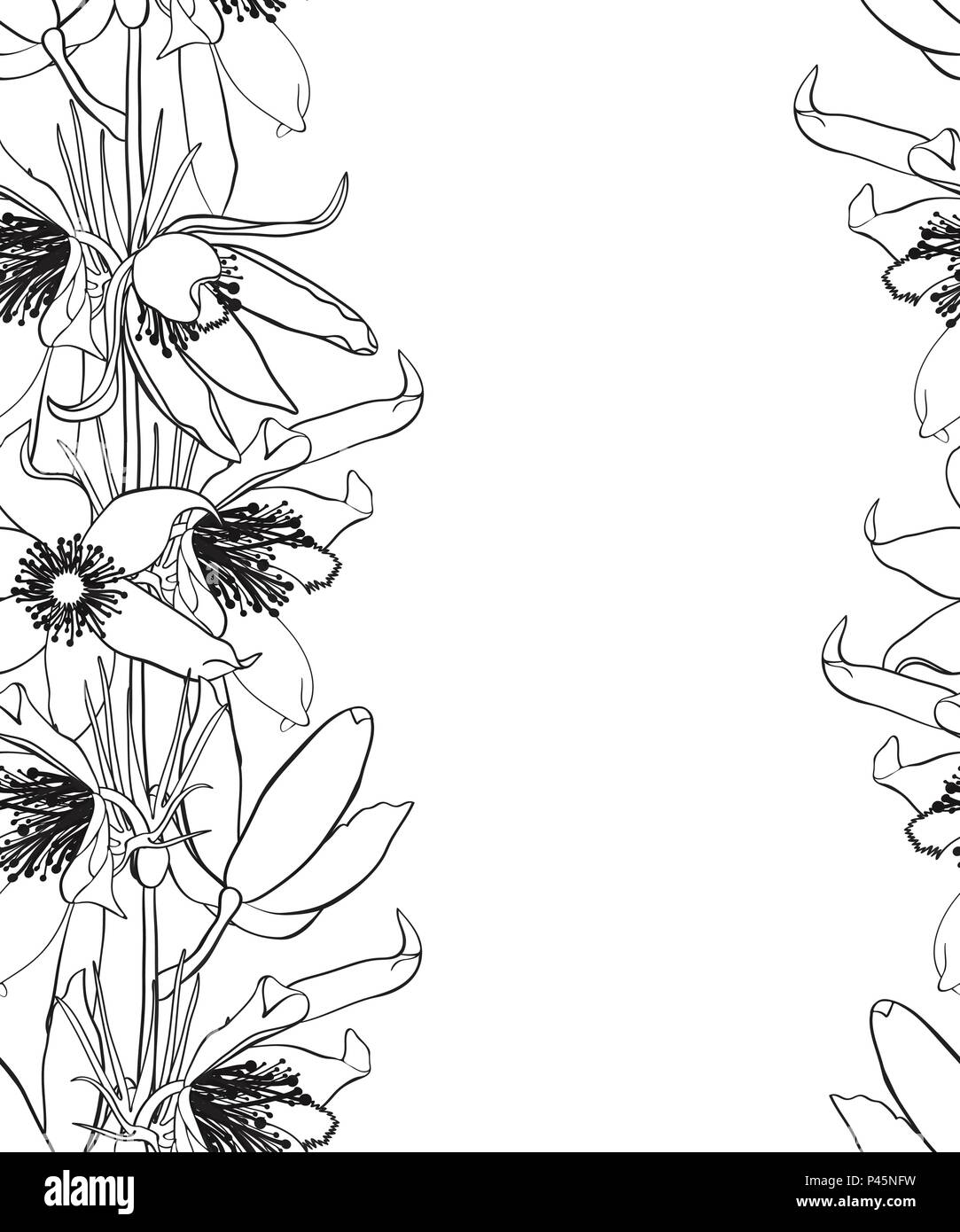 Hand drawn vintage floral seamless pattern Stock Vector Image & Art - Alamy