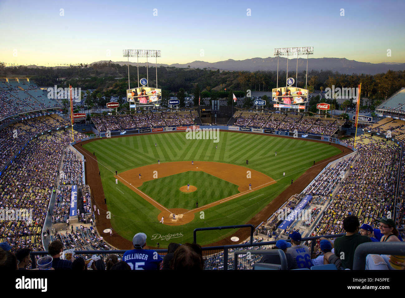 Dodger Stadium in Los Angeles, CA Stock Photo