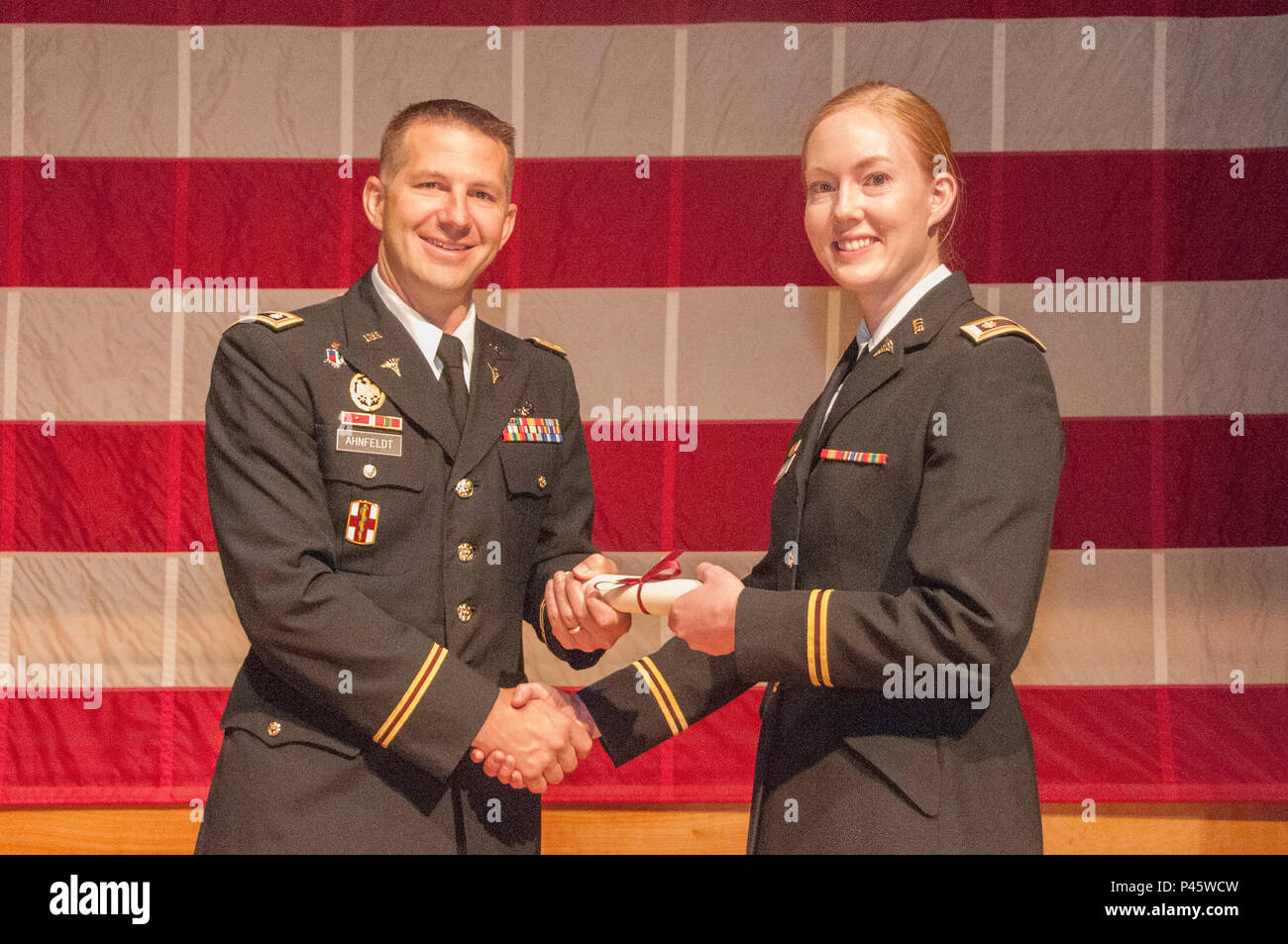 Maj. Joanna R. Crossett right a native of Champaign Illinois